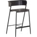 Keanu 34.5 inch Gunmetal Counter Stool